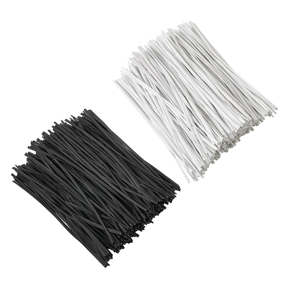 Garden Wire Twist Tie - 100 adet BK WH oblate demir