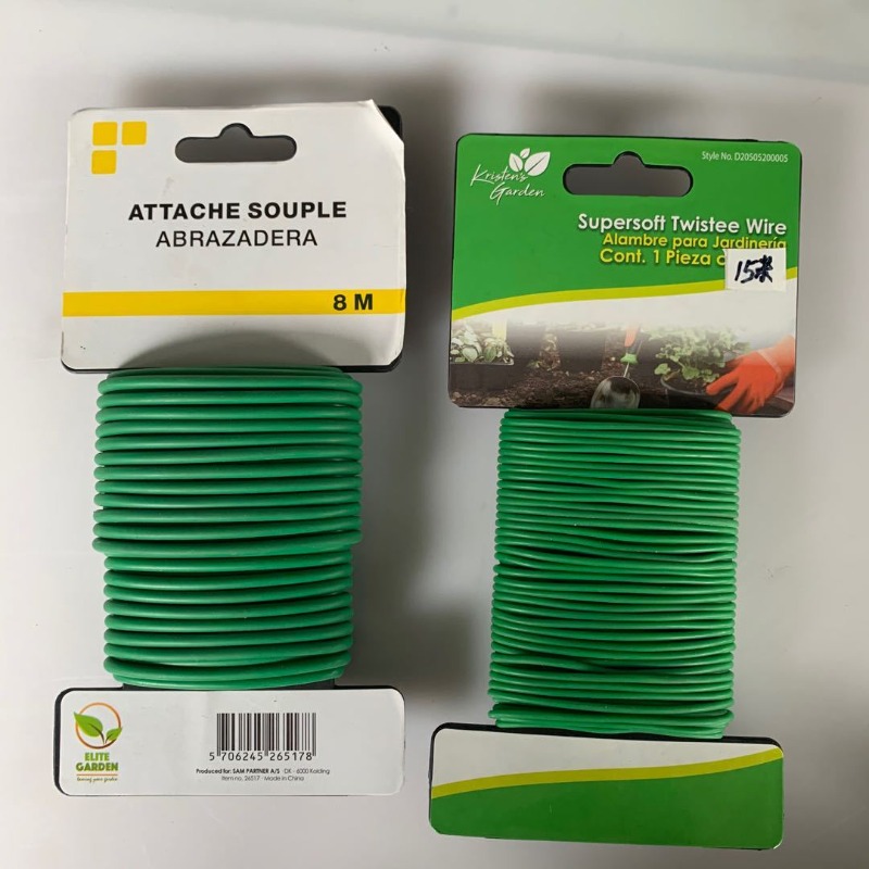 Garden Wire Twist Tie - 2 adet 5mm x 10m Yeniden