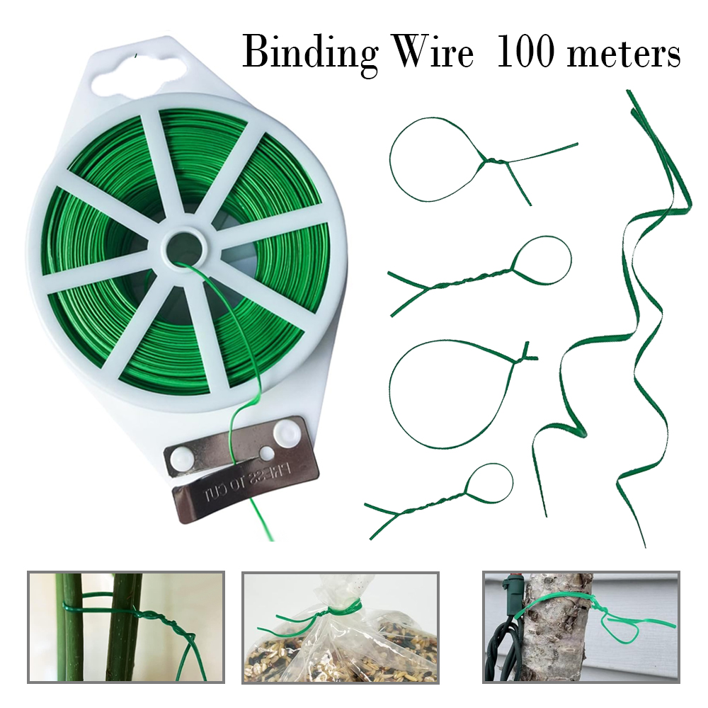 Garden Wire Twist Tie - 1-3 adet 100M bahçe bağlama telleri,