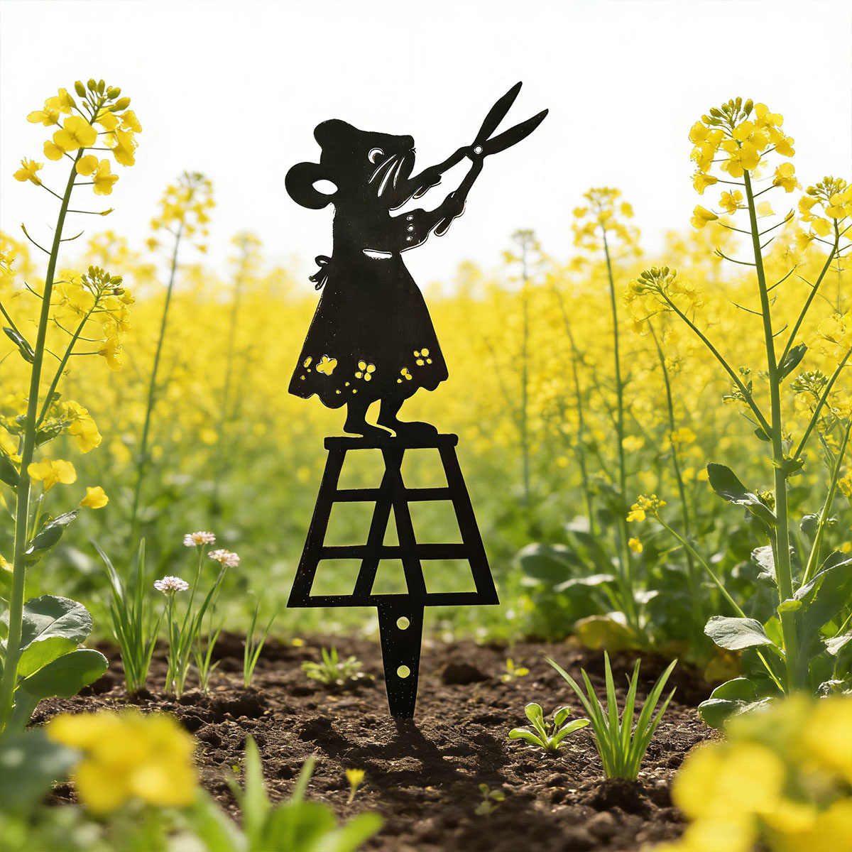 Siyah Siluet Çizgili Metal Bah - Essential Gardening Tools incelemesi ve fiyatı