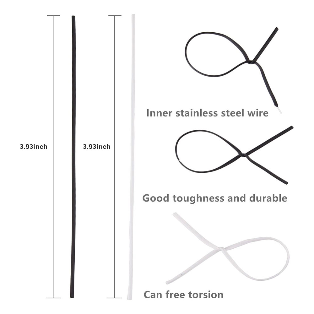 100 Adet Siyah Beyaz Bahçe Kab - Garden Wire Twist Tie incelemesi ve fiyatı